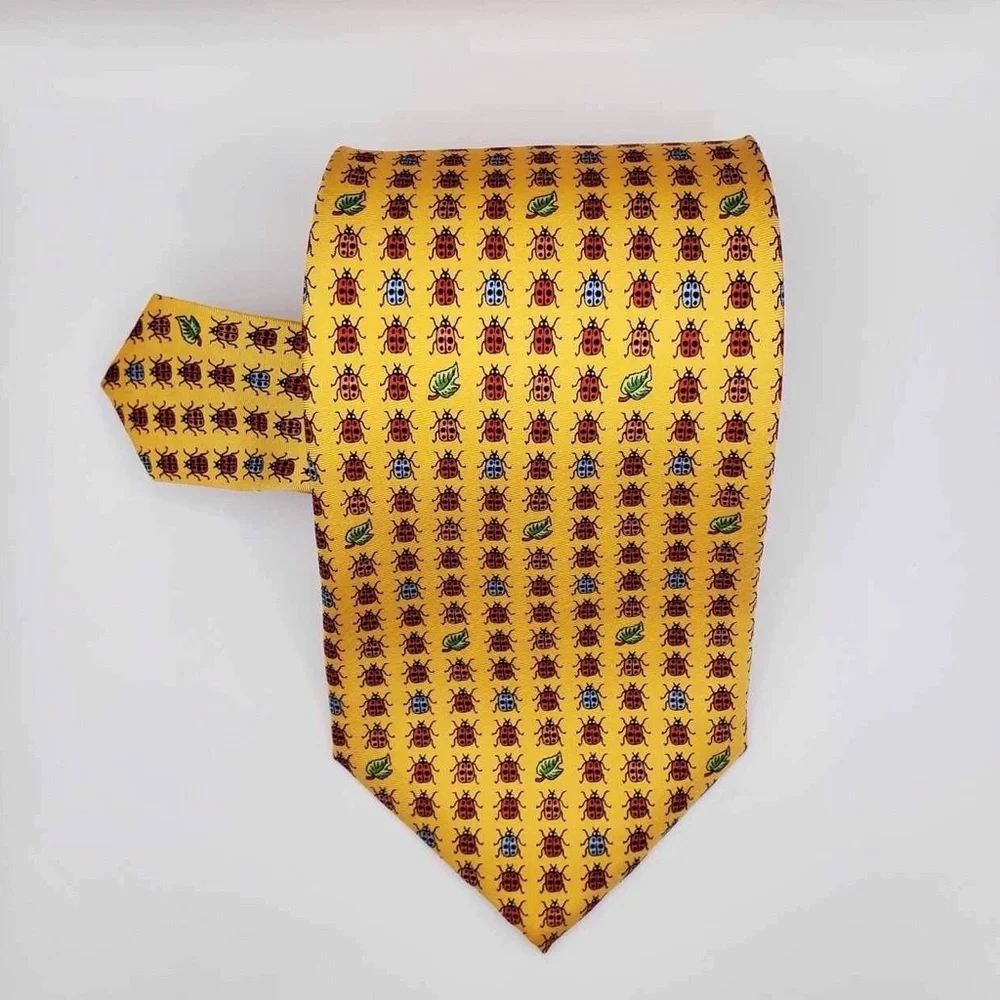 Peter Blair Ladybug Neck Tie Yellow